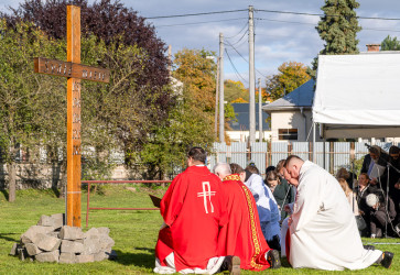 V Humennom sa konali celomestsk misie, ktor od 11. do 19. oktbra viedli ptri redemptoristi na ele s Michalom Zamkovskm. Snmka: archv farnosti