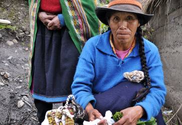 eny z horskej osady Vaquera v pohor Cordillera Blanca