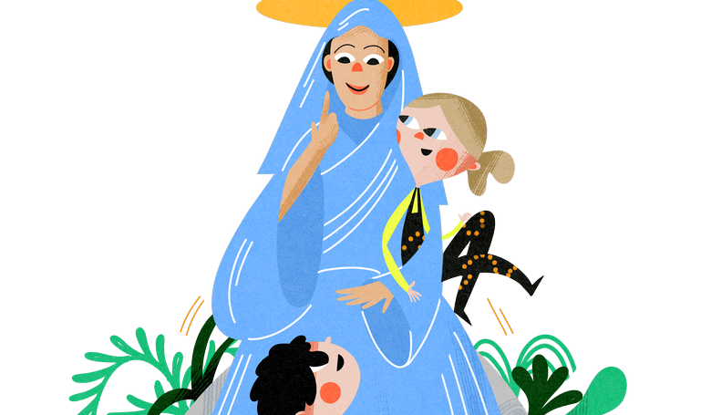 Oli a Dori sa modlia ruenec