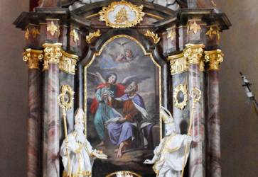 Oltr s mabou sv. Mata, ako pe evanjelium, vo farskom kostole. Snmka: KN/Monika imoniov