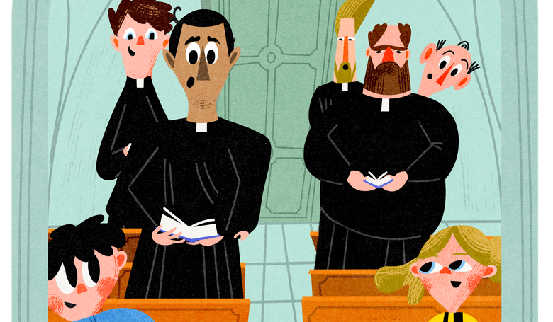 Oli a Dori na n�v�teve v semin�ri